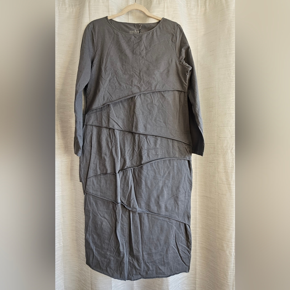 Neon Buddha Chic Layered Gray Dress